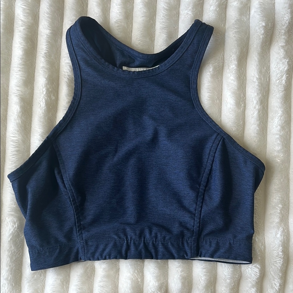 Outdoor Voices Navy Blue Athletic Crop Top